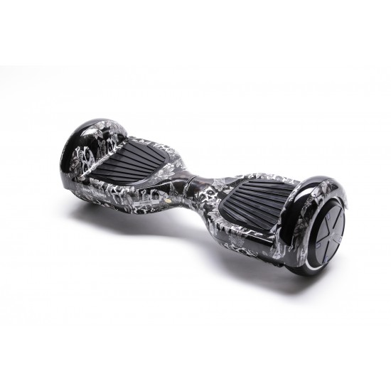 Regular SkullHead Hoverboard Szett Komfortos HoverKart Üléssel - 6.5” Kerekek, Bluetooth Hangszórók, LED Fények, Önegyensúlyozás, 15km hatótávolság, 700W teljesítmény, 4Ah Samsung cellás akkumulátor, Smart Balance 3