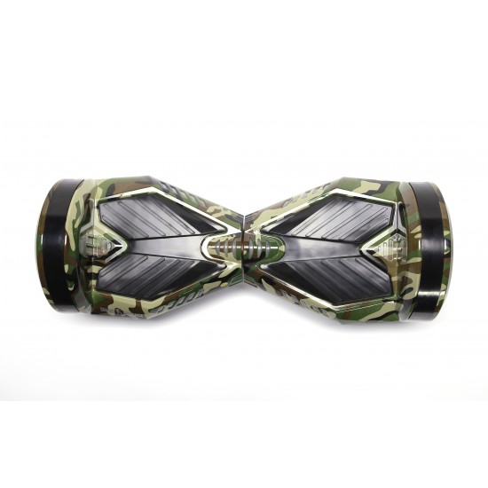 Transformers Camouflage  Hoverboard Szett Komfortos HoverKart Üléssel - 8” Kerekek, Bluetooth Hangszórók, LED Fények, Önegyensúlyozás, 15km hatótávolság, 700W teljesítmény, 4Ah Samsung cellás akkumulátor, Smart Balance 5