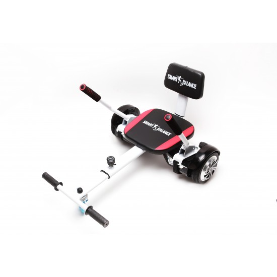 Transformers ElectroPink Hoverboard Szett Komfortos HoverKart Üléssel - 6.5” Kerekek, Bluetooth Hangszórók, LED Fények, Önegyensúlyozás, 15km hatótávolság, 700W teljesítmény, 4Ah Samsung cellás akkumulátor, Smart Balance 4