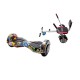 Transformers HipHop  Hoverboard Szett Komfortos HoverKart Üléssel - 8” Kerekek, Bluetooth Hangszórók, LED Fények, Önegyensúlyozás, 15km hatótávolság, 700W teljesítmény, 4Ah Samsung cellás akkumulátor, Smart Balance 2