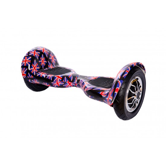 OffRoad England Hoverboard Szett Komfortos HoverKart Üléssel - 10” Kerekek, Bluetooth Hangszórók, LED Fények, Önegyensúlyozás, 15km hatótávolság, 700W teljesítmény, 4Ah Samsung cellás akkumulátor, Smart Balance 3