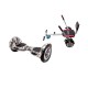 OffRoad SkullHead Hoverboard Szett Komfortos HoverKart Üléssel - 10” Kerekek, Bluetooth Hangszórók, LED Fények, Önegyensúlyozás, 15km hatótávolság, 700W teljesítmény, 4Ah Samsung cellás akkumulátor, Smart Balance 2