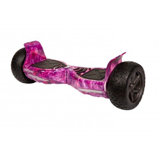 Hummer Galaxy Pink All-Terrain Hoverboard Szett Rózsaszín Dupla Felfüggesztésű HoverKart Üléssel – 8.5” Kerekek, Bluetooth Hangszórók, LED Fények, Önegyensúlyozás, 15km hatótávolság, 700W teljesítmény, 4Ah Samsung cellás akkumulátor, Smart Balance 2