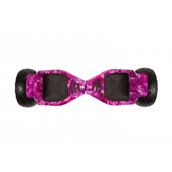 Hummer Galaxy Pink All-Terrain Hoverboard Szett Rózsaszín Dupla Felfüggesztésű HoverKart Üléssel – 8.5” Kerekek, Bluetooth Hangszórók, LED Fények, Önegyensúlyozás, 15km hatótávolság, 700W teljesítmény, 4Ah Samsung cellás akkumulátor, Smart Balance 3