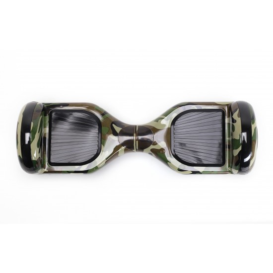 Regular Camouflage Green Hoverboard Szett Kék Dupla Felfüggesztésű HoverKart Üléssel - 6.5” Kerekek, Bluetooth Hangszórók, LED Fények, Önegyensúlyozás, 15km hatótávolság, 700W teljesítmény, 4Ah Samsung cellás akkumulátor, Smart Balance 4