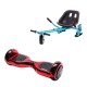 Hoverboard Go Kart Csomag, 6.5 Inch-es, Teljesítménye 700W, Bluetooth-os beépített hangszórók, Led-ek, Kék Hoverkart Felfüggesztésekkel, Smart Balance Regular ElectroRed 2