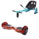 Hoverboard Go Kart Csomag, 6.5 Inch-es, Teljesítménye 700W, Bluetooth-os beépített hangszórók, Led-ek, Kék Hoverkart Felfüggesztésekkel, Smart Balance Regular Flame 2