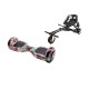 Hoverboard Go Kart Csomag, 6.5 Inch-es, Teljesítménye 700W, Bluetooth-os beépített hangszórók, Led-ek, Fekete Hoverkart Felfüggesztésekkel, Smart Balance Regular SkullColor 2