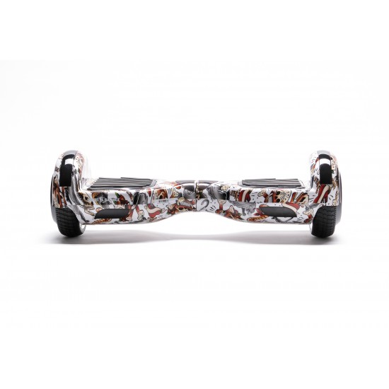 Regular Tattoo Hoverboard Szett Piros Dupla Felfüggesztésű HoverKart Üléssel - 6.5” Kerekek, Bluetooth Hangszórók, LED Fények, Önegyensúlyozás, 15km hatótávolság, 700W teljesítmény, 4Ah Samsung cellás akkumulátor, Smart Balance 2