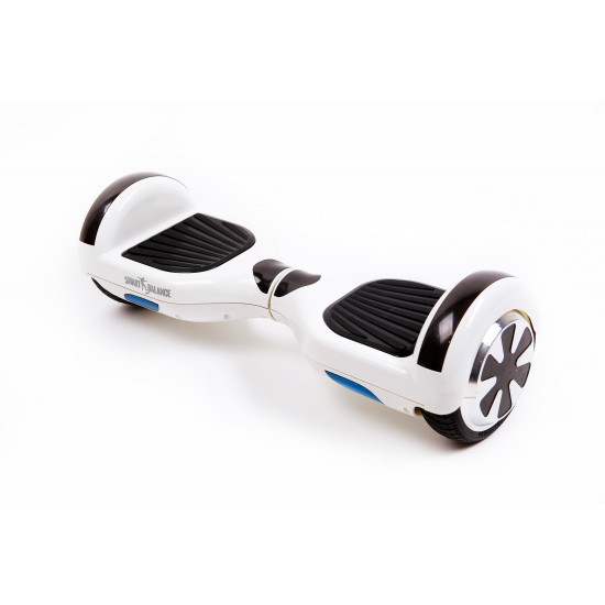 Regular White Pearl Hoverboard Szett Piros Dupla Felfüggesztésű HoverKart Üléssel - 6.5” Kerekek, Bluetooth Hangszórók, LED Fények, Önegyensúlyozás, 15km hatótávolság, 700W teljesítmény, 4Ah Samsung cellás akkumulátor, Smart Balance 5