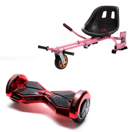 Hoverboard Go Kart Csomag, 8 Inch-es, Teljesítménye 700W, Bluetooth-os beépített hangszórók, Led-ek, Smart Balance Transformers ElectroRed 1