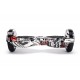 Transformers Last Dead  Hoverboard Szett Fekete Dupla Felfüggesztésű HoverKart Üléssel - 8” Kerekek, Bluetooth Hangszórók, LED Fények, Önegyensúlyozás, 15km hatótávolság, 700W teljesítmény, 4Ah Samsung cellás akkumulátor, Smart Balance 4