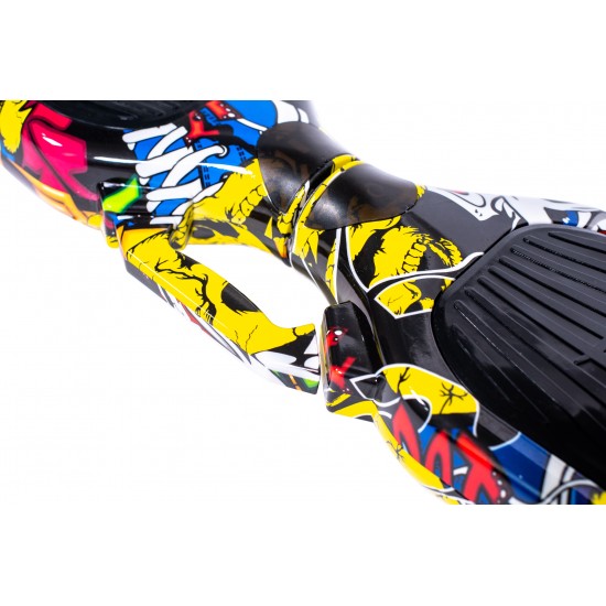 Regular HipHop fogantyúval Hoverboard - 6.5” Kerekek, Bluetooth Hangszórók, LED Fények, Önegyensúlyozás, 15km hatótávolság, 700W teljesítmény, 4Ah Samsung cellás akkumulátor, Smart Balance 5