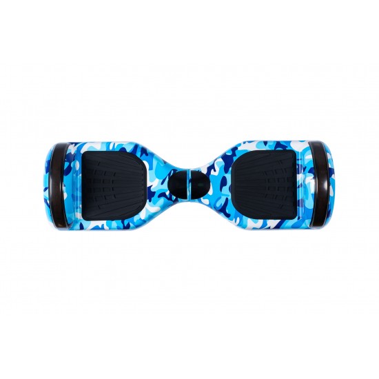 Regular Camouflage Blue Hoverboard Szett Kék Dupla Felfüggesztésű HoverKart Üléssel - 6.5” Kerekek, Bluetooth Hangszórók, LED Fények, Önegyensúlyozás, 15km hatótávolság, 700W teljesítmény, 4Ah Samsung cellás akkumulátor, Smart Balance 5