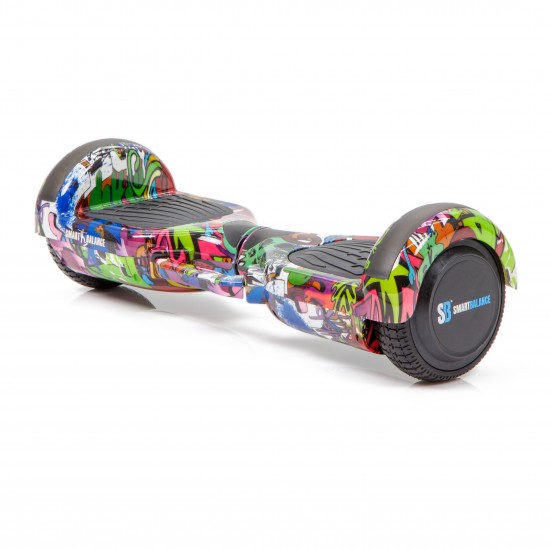 Regular Multicolor fogantyúval Hoverboard Szett Piros Dupla Felfüggesztésű HoverKart Üléssel - 6.5” Kerekek, Bluetooth Hangszórók, LED Fények, Önegyensúlyozás, 15km hatótávolság, 700W teljesítmény, 4Ah Samsung cellás akkumulátor, Smart Balance 5