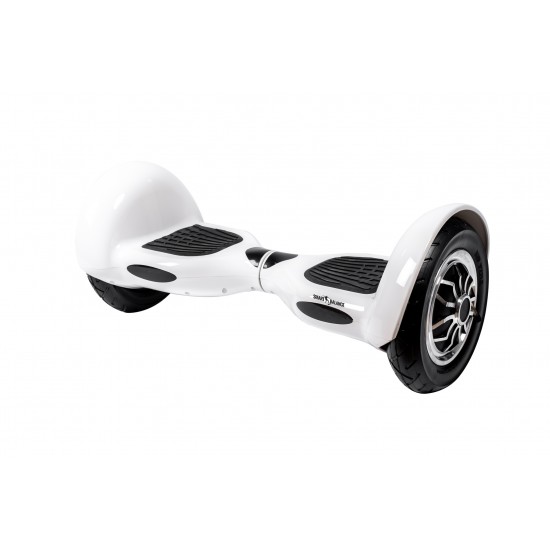 10 colos Hoverboard, Off-Road White, Nagy Hatótávolság, Smart Balance