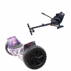 Hummer Galaxy All-Terrain Hoverboard Szett Ergonomikus HoverKart Üléssel – 8.5” Kerekek, Bluetooth Hangszórók, LED Fények, Önegyensúlyozás, 15km hatótávolság, 700W teljesítmény, 4Ah Samsung cellás akkumulátor, Smart Balance