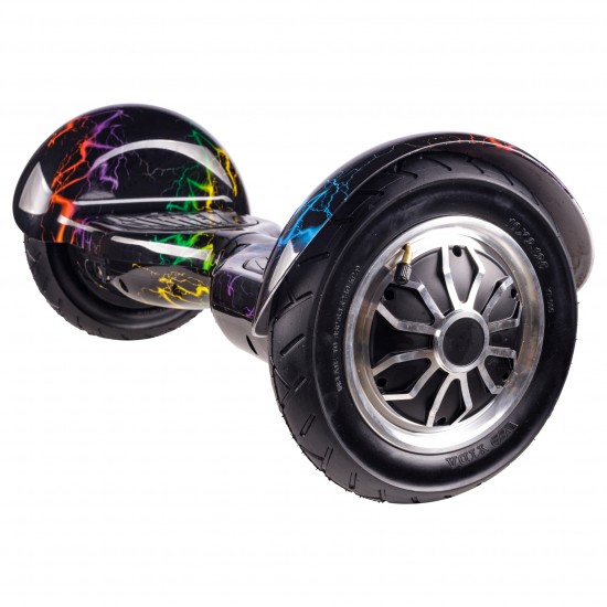 OffRoad Thunderstorm 7 Hoverboard Szett Piros Dupla Felfüggesztésű HoverKart Üléssel - 10” Kerekek, Bluetooth Hangszórók, LED Fények, Önegyensúlyozás, 15km hatótávolság, 700W teljesítmény, 4Ah Samsung cellás akkumulátor, Smart Balance 4