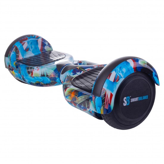 Regular America fogantyúval Hoverboard Szett Ergonomikus HoverKart Üléssel - 6.5” Kerekek, Bluetooth Hangszórók, LED Fények, Önegyensúlyozás, 15km hatótávolság, 700W teljesítmény, 4Ah Samsung cellás akkumulátor, Smart Balance 8