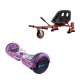 Regular Galaxy pink fogantyúval Hoverboard Szett Piros Dupla Felfüggesztésű HoverKart Üléssel - 6.5” Kerekek, Bluetooth Hangszórók, LED Fények, Önegyensúlyozás, 15km hatótávolság, 700W teljesítmény, 4Ah Samsung cellás akkumulátor, Smart Balance 2