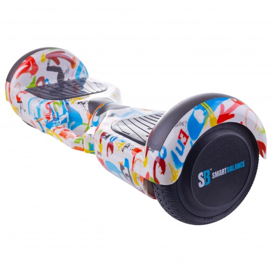 Regular Splash fogantyúval Hoverboard Szett Ergonomikus HoverKart Üléssel - 6.5” Kerekek, Bluetooth Hangszórók, LED Fények, Önegyensúlyozás, 15km hatótávolság, 700W teljesítmény, 4Ah Samsung cellás akkumulátor, Smart Balance 4