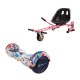 Regular Splash fogantyúval Hoverboard Szett Rózsaszín Dupla Felfüggesztésű HoverKart Üléssel - 6.5” Kerekek, Bluetooth Hangszórók, LED Fények, Önegyensúlyozás, 15km hatótávolság, 700W teljesítmény, 4Ah Samsung cellás akkumulátor, Smart Balance 2