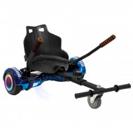 Elektromos Hoverboard Standard GoKart Szett, 6.5 colos, Regular Galaxy Blue PRO, Standard Hatótávolság, és Fekete Hoverkart, Smart Balance