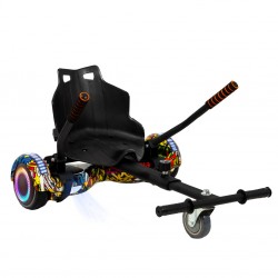 Elektromos Hoverboard Standard GoKart Szett, 6.5 colos, Regular HipHop PRO, Nagy Hatótávolság, és Fekete Hoverkart, Smart Balance