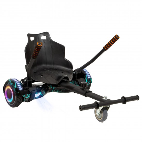 Elektromos Hoverboard Standard GoKart Szett, 6.5 colos, Regular Thunderstorm PRO, Standard Hatótávolság, és Fekete Hoverkart, Smart Balance