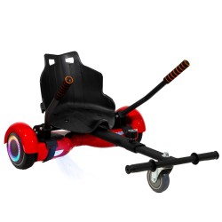 Elektromos Hoverboard Standard GoKart Szett, 6.5 colos, Regular Red PowerBoard PRO, Standard Hatótávolság, és Fekete Hoverkart, Smart Balance