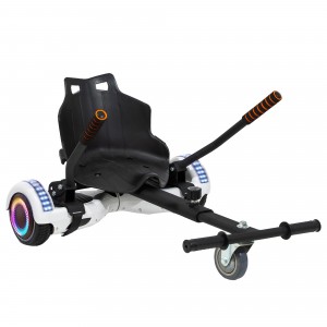 Regular White Pearl PRO nagy hatótávolság 6.5 inch-es Hoverboard csomag, Hoverkart üléssel, gyermekeknek és feln?tteknek