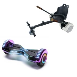 Elektromos Hoverboard Standard GoKart Szett, 6.5 colos, Transformers Dakota PRO, Nagy Hatótávolság, és Fekete Hoverkart, Smart Balance