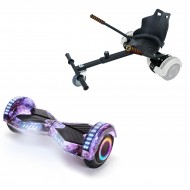 Elektromos Hoverboard Standard GoKart Szett, 6.5 colos, Transformers Galaxy PRO, Standard Hatótávolság, és Fekete Hoverkart, Smart Balance