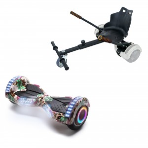 Transformers SkullColor PRO nagy hatótávolság 6.5 inch-es Hoverboard csomag, Hoverkart üléssel, gyermekeknek és feln?tteknek