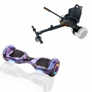 Elektromos Hoverboard Standard GoKart Szett, 6.5 colos, Regular Galaxy PRO, Standard Hatótávolság, és Fekete Hoverkart, Smart Balance