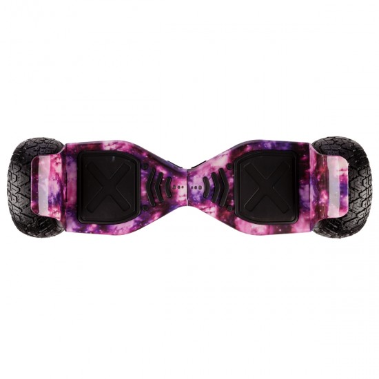 Elektromos Hoverboard csomag Komfortos Üléssel, 8.5 colos, Hummer Galaxy Pink PRO, Standard Hatótávolság, Fehér Szivacsos ülés, Smart Balance 4
