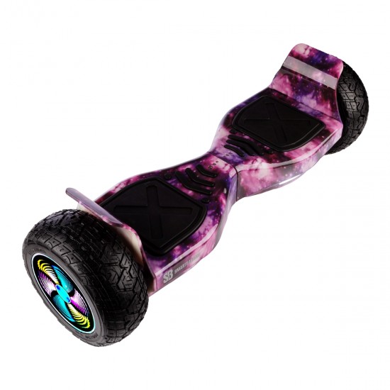 Elektromos Hoverboard csomag Komfortos Üléssel, 8.5 colos, Hummer Galaxy Pink PRO, Standard Hatótávolság, Fehér Szivacsos ülés, Smart Balance 7