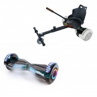 Elektromos Hoverboard Standard GoKart Szett, 6.5 colos, Transformers Thunderstorm PRO, Standard Hatótávolság, és Fekete Hoverkart, Smart Balance