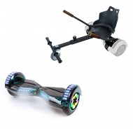 Elektromos Hoverboard Standard GoKart Szett, 8 colos, Transformers Thunderstorm PRO, Standard Hatótávolság, és Fekete Hoverkart, Smart Balance