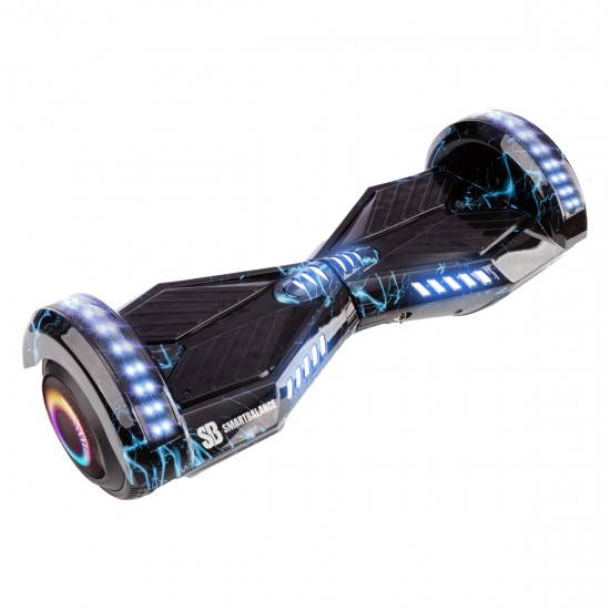 Elektromos Hoverboard csomag Komfortos Üléssel, 6.5 colos, Transformers Thunderstorm Blue PRO, Standard Hatótávolság, Fehér Szivacsos ülés, Smart Balance 6