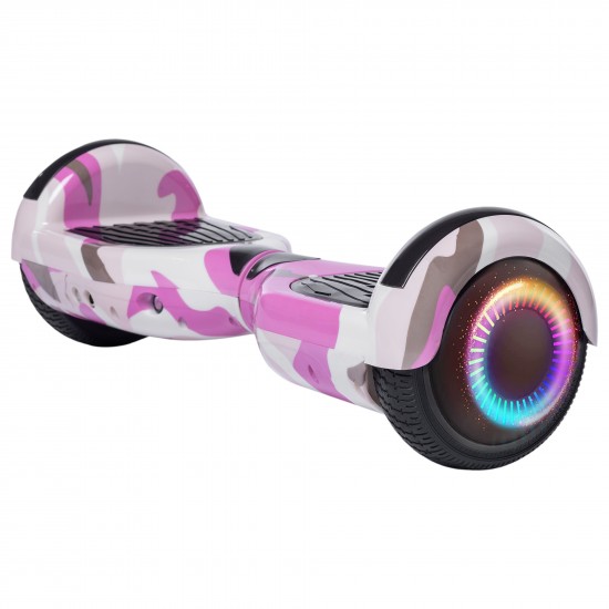 6.5 colos Hoverboard, Regular Camouflage Pink PRO, Nagy Hatótávolság, Smart Balance