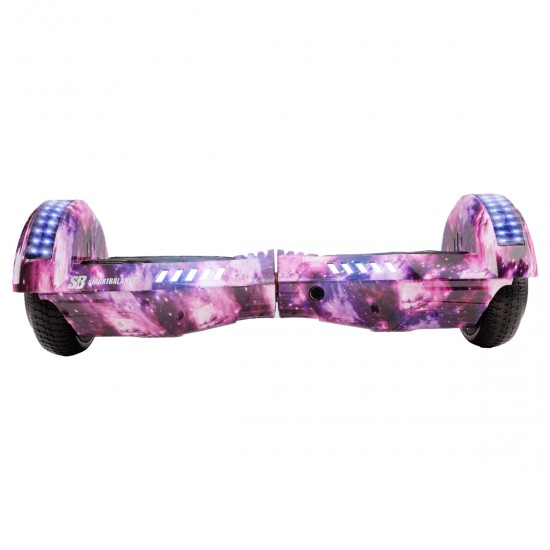 Elektromos Hoverboard csomag Komfortos Üléssel, 6.5 colos, Transformers Galaxy Pink PRO, Nagy Hatótávolság, Fehér Szivacsos ülés, Smart Balance 3
