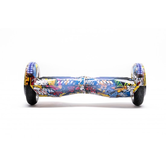 Elektromos Hoverboard csomag Komfortos Üléssel, 8 colos, Transformers HipHop PRO, Standard Hatótávolság, Fehér Szivacsos ülés, Smart Balance 3