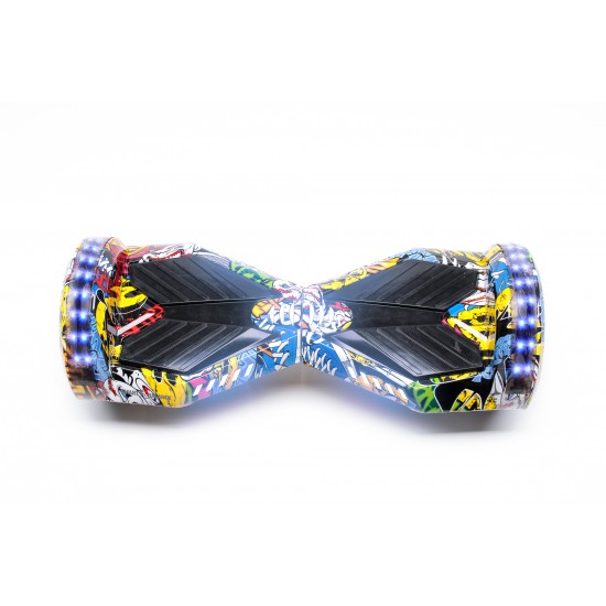 Elektromos Hoverboard csomag Komfortos Üléssel, 8 colos, Transformers HipHop PRO, Standard Hatótávolság, Fehér Szivacsos ülés, Smart Balance 4
