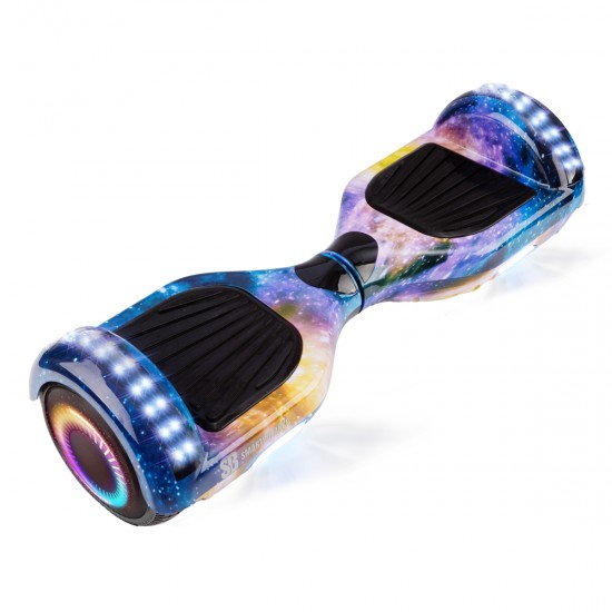 Elektromos Hoverboard csomag Komfortos Üléssel, 6.5 colos, Regular Galaxy Orange PRO, Nagy Hatótávolság, Fehér Szivacsos ülés, Smart Balance 7