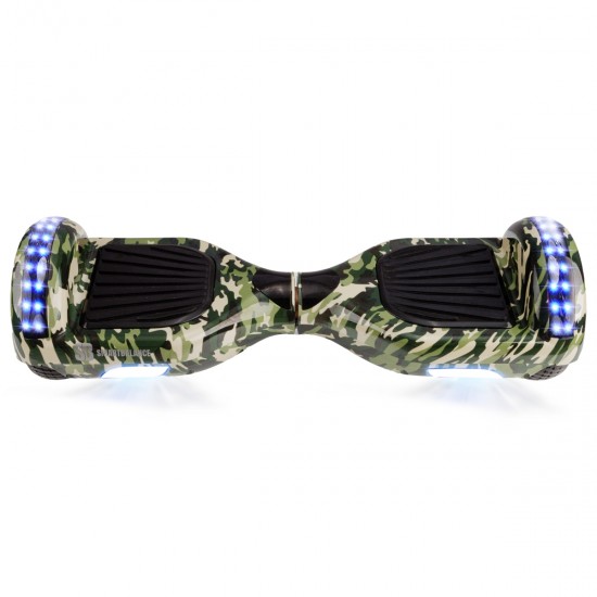 Elektromos Hoverboard csomag Komfortos Üléssel, 6.5 colos, Regular Camouflage PRO, Nagy Hatótávolság, Fehér Szivacsos ülés, Smart Balance 5