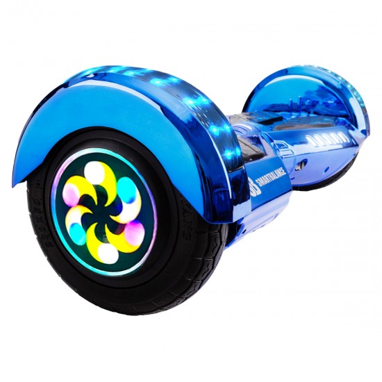 Elektromos Hoverboard csomag Komfortos Üléssel, 8 colos, Transformers ElectroBlue PRO, Nagy Hatótávolság, Fehér Szivacsos ülés, Smart Balance 2