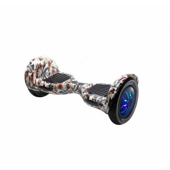 Elektromos Hoverboard Standard GoKart Szett, 10 colos, Off-Road Tattoo PRO, Nagy Hatótávolság, és Fehér Hoverkart, Smart Balance 2