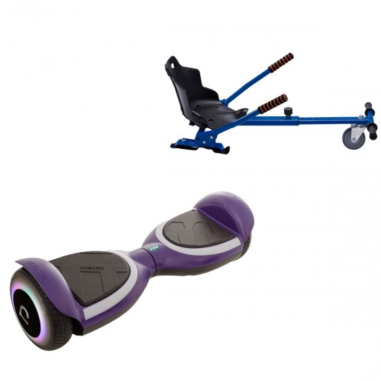 Elektromos Hoverboard Standard GoKart Szett, 6.5 col, Jetson Prism Purple Plus, és Kék Hoverkart, Smart Balance