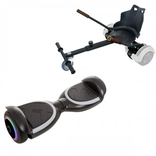 Elektromos Hoverboard Standard GoKart Szett, 6.5 col, Jetson Prism Black Plus, és Fekete Hoverkart, Smart Balance